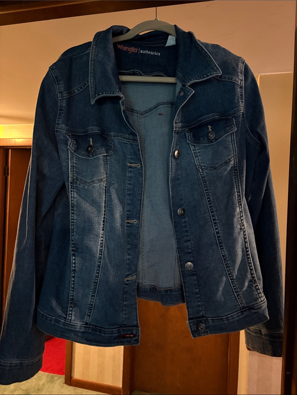 Wrangler Women's Indigo Blue Denim Trucker Jacket
